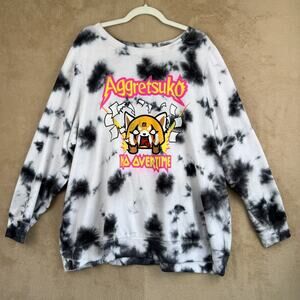 Aggretsuko Anime Torrid Plus Sweatshirt Womens 3X Tie Dye Retsuko No Overtime‎
